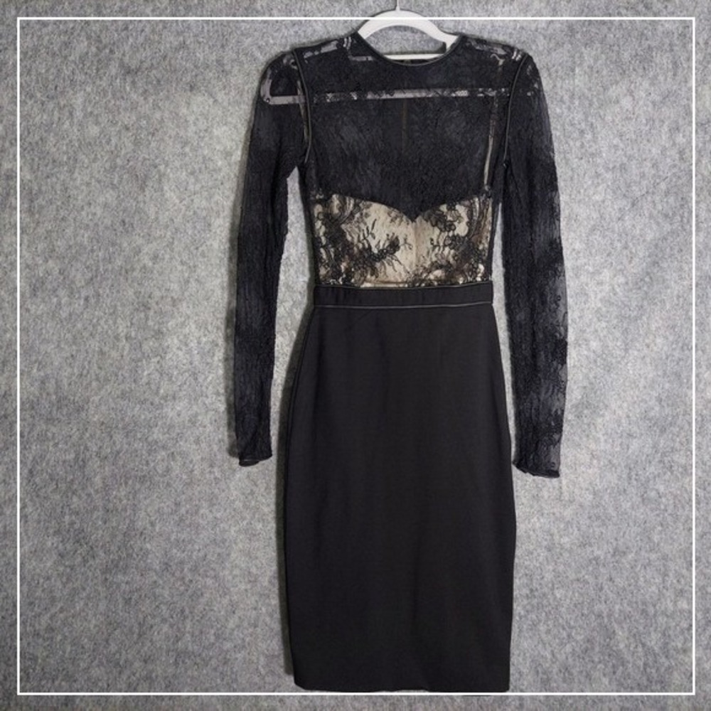 Catherine‎ Deane Dress 2 Corset Boned Zipper Lace Romantic Elegant Leather Trim